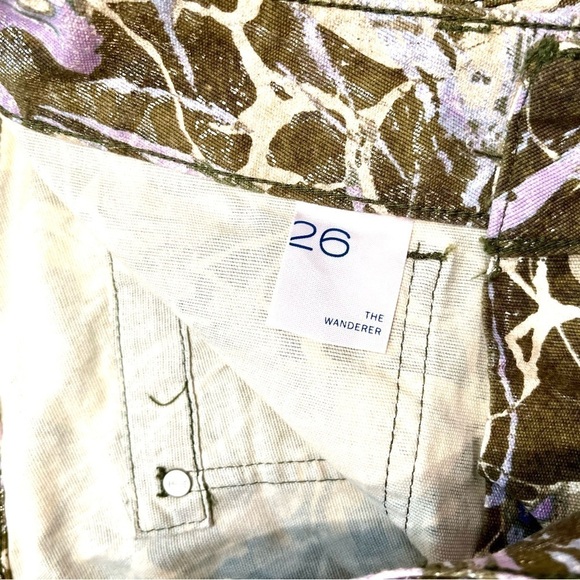 Pilcro & The Letterpress Anthropologie Wanderer Low Rise Sz 26 Gold Splatter - Picture 7 of 11